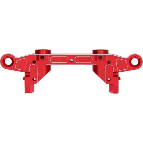 Pare-chocs arrière en alliage d'aluminium pour Axial SCX6 1/6, support de pare-chocs RC renforcé, pièce de rechange upgrade rouge pour voiture crawler 1/6 (1/5)