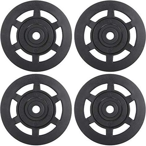 Pulley for Cable Pulley Bearing Pulley Bearing Weight Lifting Pulley Ball Bearing Sport Machine for Gym Fitness Equipment Garage Door Replacement Part 97 97mm Black 4 Pieces (1/5)