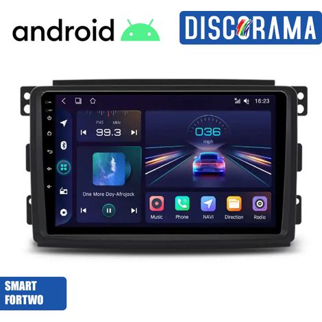 DISCORAMA® AUTORADIO ANDROID PER SMART FORTWO 2005-2010 STEREO AUTO TOUCH 9″ WIFI NAVIGATORE (1/5)