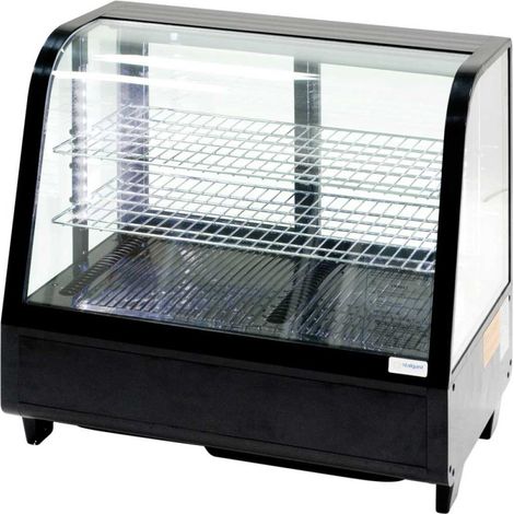 Vitrine d'exposition 100 L en noir avec éclairage LED - Stalgast (1/2)