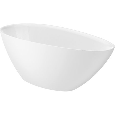 Baignoire en îlot KAUAI 223L en Stonex avec vidage et siphon (1/3)