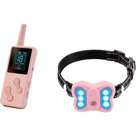 Collar Adiestramiento Perros Gatos, Control Remoto 50m Sonido Vibración LED, Recargable USB-C Ajustable – Ideal para Paseos y Hogar (1/5)
