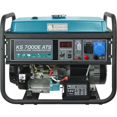 Könner & Söhnen – Générateur à essence 5,5 kW avec système ATS – Démarrage électrique et manuel – Autonomie 17h – Moteur 13CV – Réservoir 25L