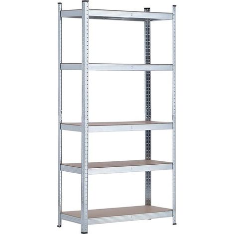 ORION91oficial® - Estantería Metálica Galvanizada  Modular  Almacenaje  180x90x40cm  Acero y MDF  Antihumedad  Hogar  Trastero  Almacen  Garaje  5 Baldas Ajustables  Cargas Pesadas 1750Kg  (1/5)