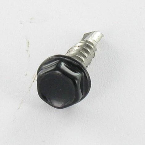 Vis autoperceuse Tête hexagonale TH 6.3X40 Inox A2 RAL9005 noir foncé-10 pièces