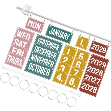 Ensemble tableau d'affichage avec calendrier à rabat comprenant (1/5)