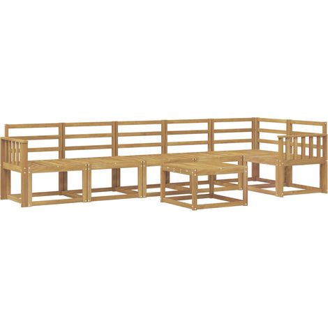 Conjunto de sofás de exterior 7 pcs Blanco vidaXL (1/5)