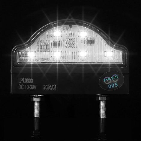 Feux Éclairage LED de Plaque d'immatriculation Remorque 12V/24V IP67 Étanche Lumière Blanche Froide Feu de Plaque d'immatriculation Universel pour Remorque Voiture (1/5)