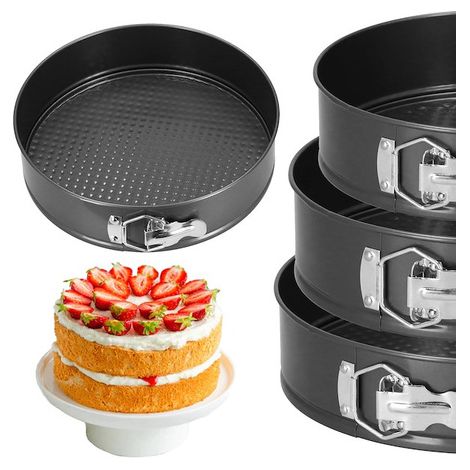 Tortownice 3 szt. formy do pieczenia tortów stalowe 

Tres moldes de acero para hornear pasteles (1/5)