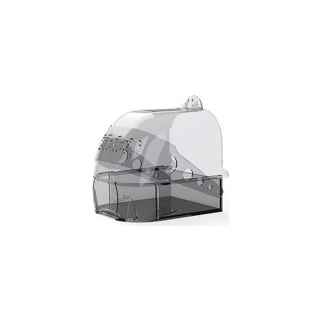 Bain d'oiseaux pour cage, version améliorée, bain pour perroquet, bain d'oiseaux suspendu, fournitures pour cage à oiseaux, salle de bain polyvalente, nid de couchage (1/4)