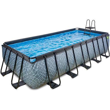 EXIT Stone Pool 540x250x122cm mit Sandfilterpumpe - grau (1/5)