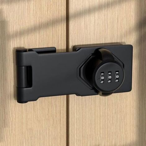 Serrure de porte codée en acier inoxydable avec vis pour casiers d'école ou de maison, hangars, placards, rails de fenêtre (1/4)
