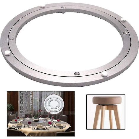 Plateau tournant rond robuste en alliage d'aluminium pour table, écran TV, salon, restaurant, maison (20 cm) (1/5)