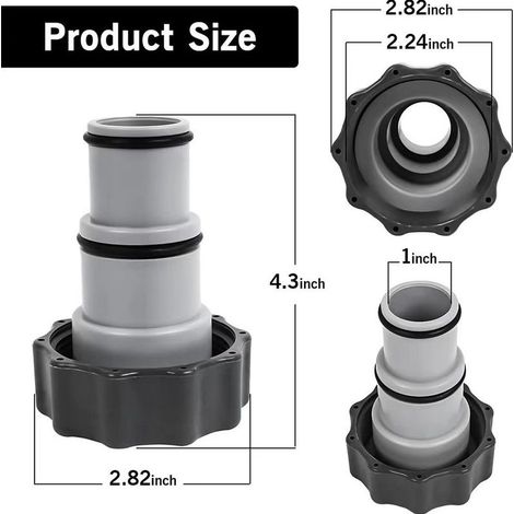 Adaptateur de Tuyau Type A Intex – 1,25" vers 1,5" – pour Pompe de Filtration (1/4)