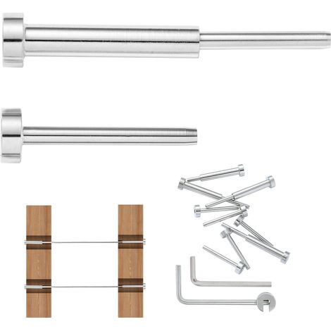 Kit garde-corps à câble invisible lot de 20, récepteurs inox T316 3,2 mm avec tendeurs à chape, terrasse et balcon (1/5)