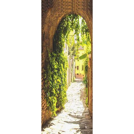 Papier peint autocollant - Sticker de porte - PVC - Repositionnable - Support prêt à coller - Décoration intérieure - Film adhésif pour meubles - Pour chambre, salon et couloir - Papier peint autocoll (1/5)