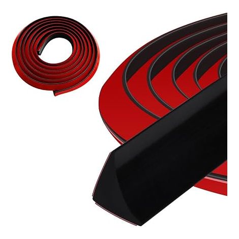 Profile Finishing Work Surface Baguette Finish Angle Work Surface Kitchen Finishing Stick Kitchen Seal Self Adhesive Soft Waterproof Rubber (Black, 1.5 Metre) (1/5)