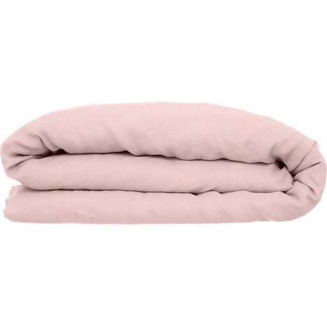 Funda nórdica Linah rosa - lino lavado 260x240 cm - Atmosphera créateur d'intérieur