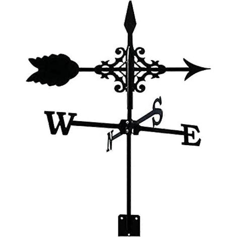 Exquisite Wetterfahne aus Metall mit Ornament