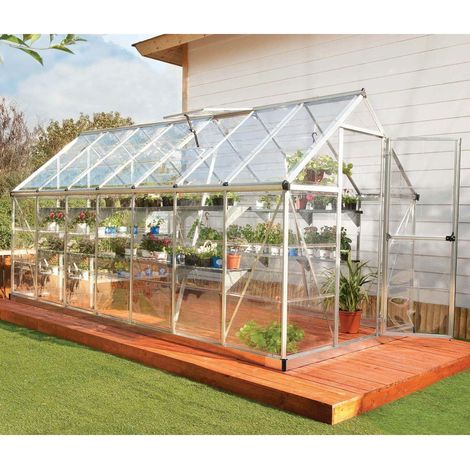 Canopia Harmony Invernadero De Jardín Policarbonato Transparente 426X185X208 cm Plateado