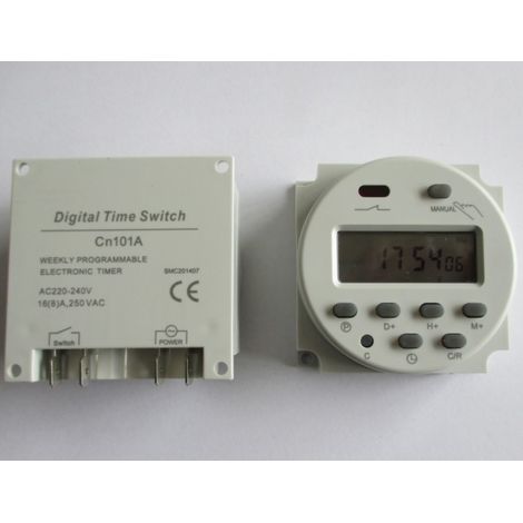 CN101A16A Digitaler Wochentimer für Einbau in die Küchenzeile 220 V/24 V/12 V