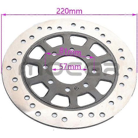 Disques de frein avant et arrière 220 mm, 190 mm et 130 mm pour motos tout-terrain, quads et karts 50-125 cm³ - 220 mm E (1/5)