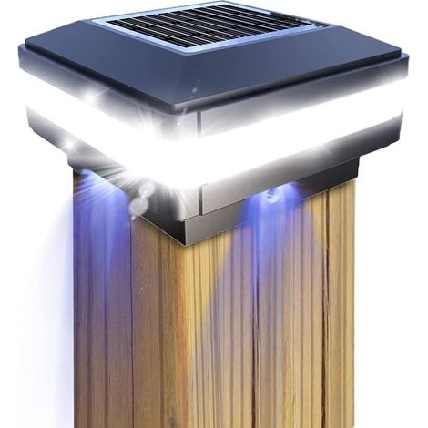 Lampes solaires pour poteaux de clôture pour poteaux en bois de 8,9 x 8,9 cm, 10,2 x 10,2 cm, 12,7 x 12,7 cm, 15,2 x 15,2 cm (1/5)