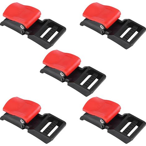 Lot de 5 boucles de fixation rapide pour casque de moto, avec jugulaire à dégagement rapide. (1/5)