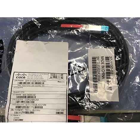 Active Twinax Cable Assembly 10m Cisco SFP+ Copper Twinax Cable - Câble à attache directe - SFP+ pour SFP+ - 10 m - twinaxial - actif - pour Cisco 16, 8, Catalyst ESS9300, Nexus 22XX, 55XX, 7000, 9318