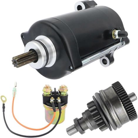 Compatible avec les engrenages et relais de démarreur pour jet skis GP760/WB760/XL760/RA760/WVT760, remplaçant le démarreur moteur 64X-81800-00-00 18894 (1/5)