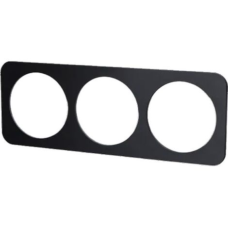 Plaque murale en verre noir, avec 3 clés, pour ajouter une touche moderne et élégante à n'importe quelle pièce. Fonctionnalité et style en un seul produit. (1/2)