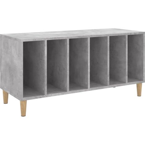 Mobile porta dischi pratico e multifunzionale 100 x 38 x 48 cm in legno composito grigio cemento 020049218