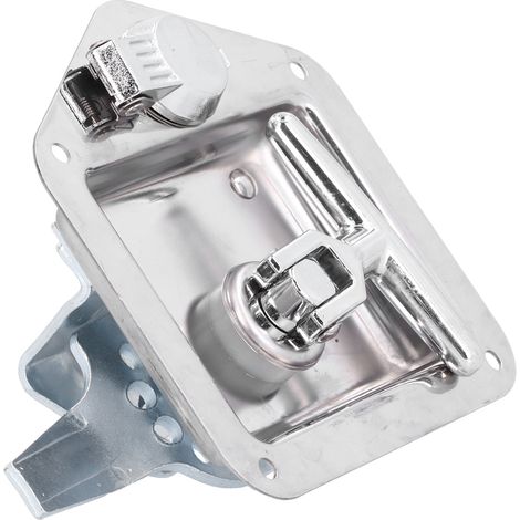 Poignée en T de serrure de porte de voiture en acier inoxydable avec 2 clés, de remplacement pour camping-car, péniche, caravane, boîte à outils (1/5)