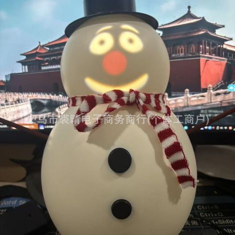 SanTek Talking Animated Santa Claus Christmas Gift Ornament - Snowman Lamp -