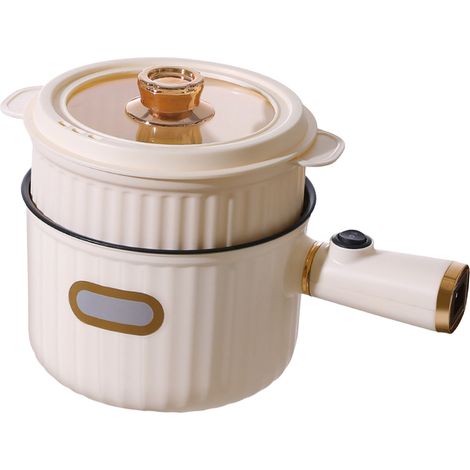Mini-autocuiseur électrique antiadhésif à faible puissance, idéal pour les résidences étudiantes ou une personne seule. Cuve unique avec panier en PP et prise chinoise. (1/5)