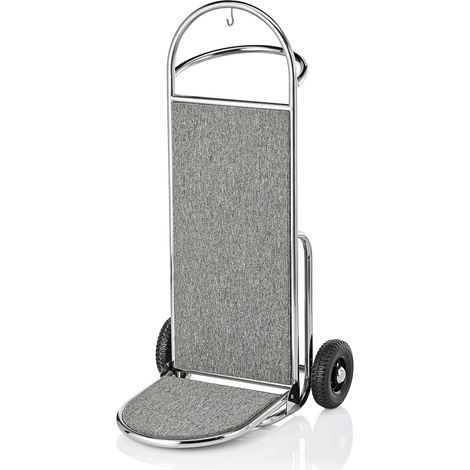 Chariot à bagages en Acier Inoxydable gris L 610 mm l 705 mm H 1210 mm - Was Germany