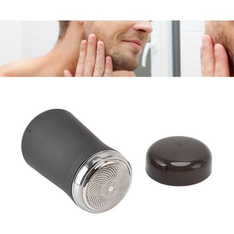 Mini-Elektrorasierer für Herren, tragbarer Reise-Bartrasierer, Dreiklingenkopf, USB-aufladbar, schwarz. (1/5)