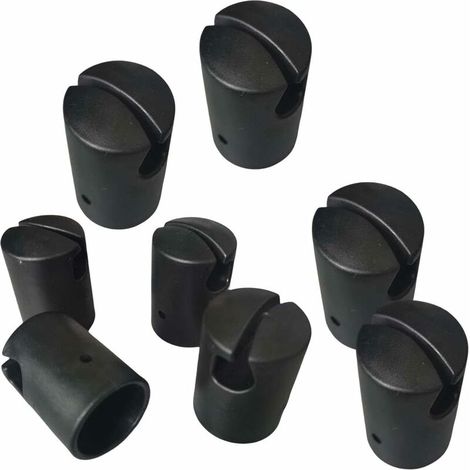 MINKUROW 8 Stück Universal-Trampolin-Pfostenkappen für Stahlplatten-Top-Ring-System, flache Endkappen, Pfostenzubehör