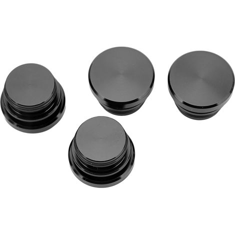 4 bouchons de prise allume-cigare en alliage d'aluminium, capuchon antipoussière pour prise 12V, noir, adapté aux véhicules (1/5)
