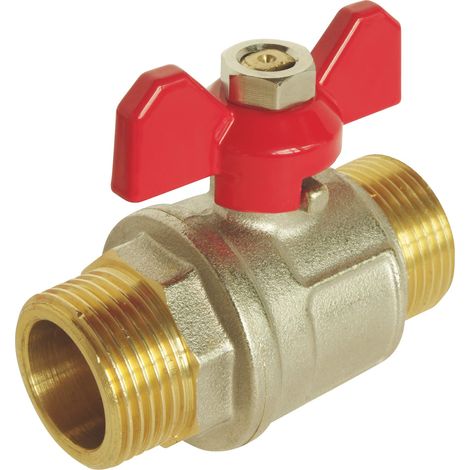 SOMATHERM PER TE - valvola a sfera - doppio maschio 12/17 - farfalla joystick - flusso ottimale dell'acqua con il passaggio totale (1/4)