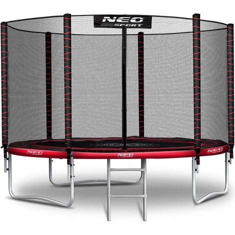 Fuß/252 cm Gartentrampolin mit Außennetz und Leiter Neo-Sport (1/5)