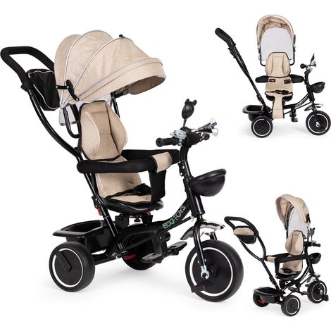 Asiento giratorio triciclo beige (1/5)