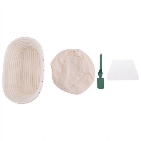 Panier de fermentation pour pain au levain, moule à pâte rond, cuisson artisanale, 24x15x7,6 cm, lot de 1, ustensile boulangerie. (1/5)