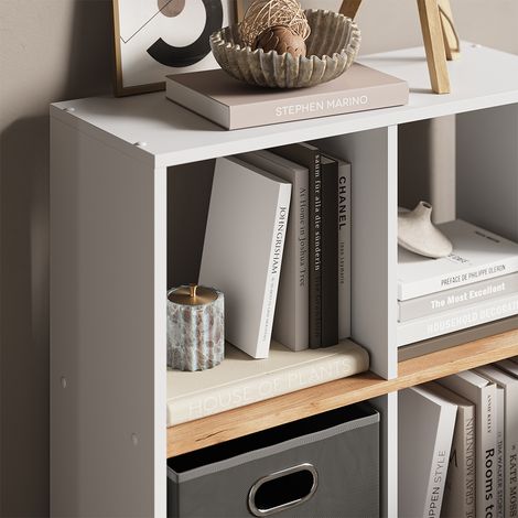 Raumteiler Tetra, Weiß/Goldkraft Eiche, 72 x 72.6 cm, Vicco