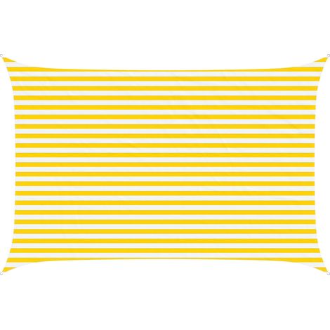Toldo Vela de Sombra Amarillo y 4,5 x 3 m 100% Poliéster Oxford vidaXL