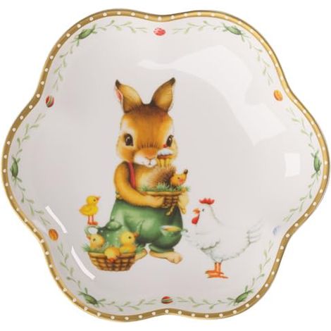 Annual Easter Edition assiette creuse 2026 colorée, porcelaine avec notes dorées, cadeau de Pâques, décoration de Pâques, édition limitée, pièce collection, porcelaine (1/5)