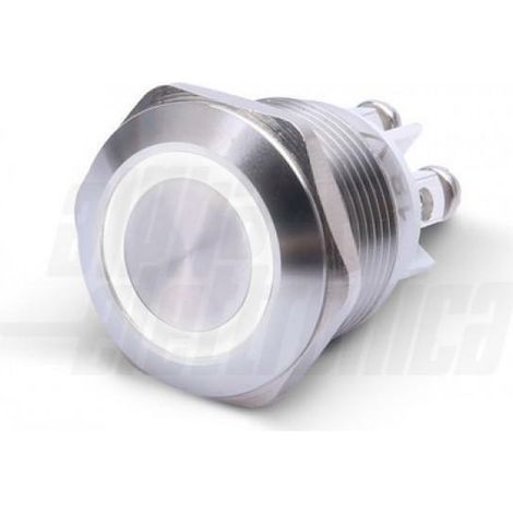 Alpha elettronica pulsante antivan.dalo 1pon/-/off vite 24v bianco 330-060-6 (1/5)