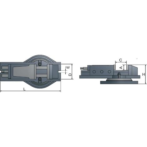 Étau de fraisage hydraulique système booster largeur des mors 200 mm 3 ouvertures jusque 300 mm hauteur des mors 65 mm Optimum HMS200 (1/2)