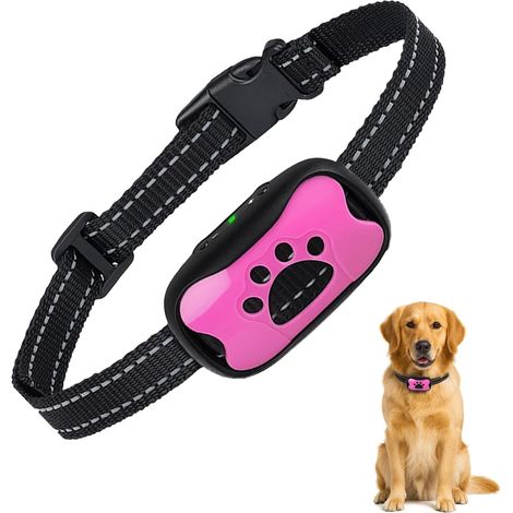 Collier Anti-Aboiement – sans Douleur ni Choc, 7 Niveaux Vibration + son, rechargeable, taille réglable, adapté à tous les chiens, dressage efficace et doux sans douleur (1/5)