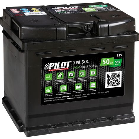 Batteria 12V - Pilot Start-Stop AGM - 50 Ah - 560 A - L1